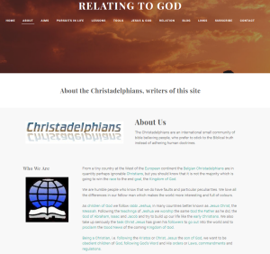 Relating to God (Weebly website) About page